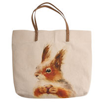 Product Image for Watercolor Wildlife Canvas and Leather Tote