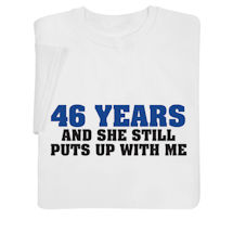 Product Image for Personalized She Still Puts Up with Me T-Shirt or Sweatshirt