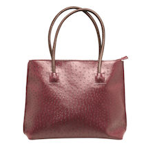 Alternate Image 1 for Faux Leather Ostrich Tote Bag