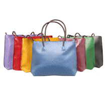 Product Image for Faux Leather Ostrich Tote Bag