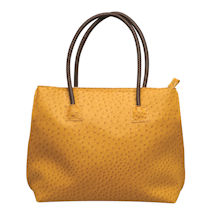 Alternate Image 7 for Faux Leather Ostrich Tote Bag