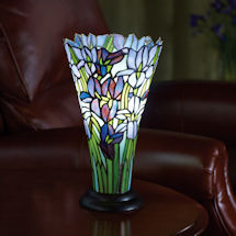 Product Image for Stained Glass Irises Accent Lamp 