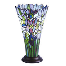 Alternate Image 2 for Stained Glass Irises Accent Lamp 