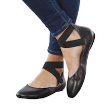 Product Image for Leather Ballet Flats - with Zipper Close