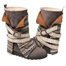 Alternate image Women's Gray Faux Suede Boots
