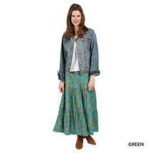 Alternate image for Traveler's Reversible Long Cotton Skirt