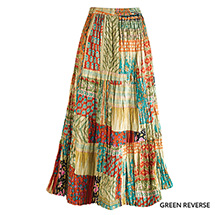 Alternate Image 1 for Traveler's Reversible Long Cotton Skirt