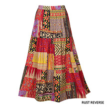 Alternate Image 3 for Traveler's Reversible Long Cotton Skirt