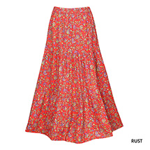 Alternate Image 2 for Traveler's Reversible Long Cotton Skirt