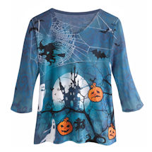 Alternate image Spooky Halloween V-Neck T-shirt