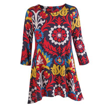 Alternate image for Damask Print Tunic Top