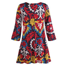 Alternate image for Damask Print Tunic Top