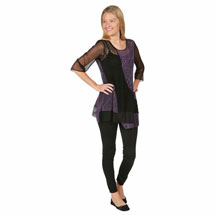 Alternate image Sheer Azul Abstract Lace Layering Tunic Top