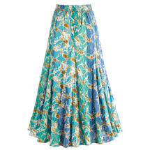 Alternate image Waves of Blue Broom Skirt
