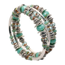Alternate image Turquoise Memorywire Wrap Bracelet