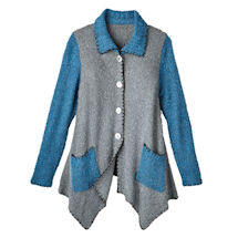Alternate image for Storm Sky Boucle Button Down Cardigan