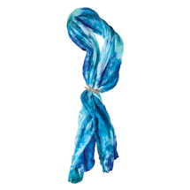 Alternate image Silk Crinkle Scarf With Pewter Ring