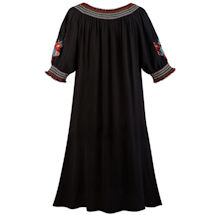 Alternate image Colorful Embroidered Gauze Peasant Dress