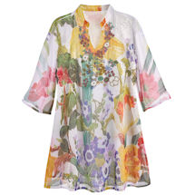 Alternate image Beaded Floral Tunic