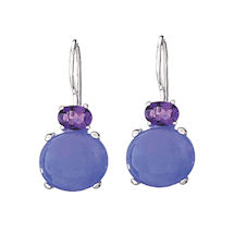 Alternate image Lavender Jade & Amethyst Earrings