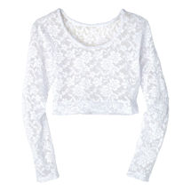 Alternate image Lacey Long Sleeve Layering Top