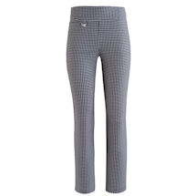 Alternate image Pull-On Ankle Black And White Pattern Pant