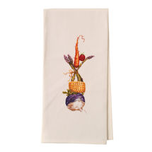 Alternate image Country Critters In Hats Tea Towels - Chicken