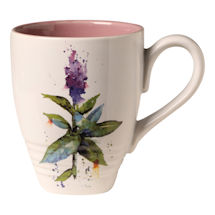 Alternate image Floral Watercolor Ceramic Stoneware Mugs