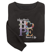 Alternate image Breast Cancer Support Embroidered Ladies' Hope Sweatshirt
