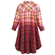 Alternate image Ombr&#233; Plaid Button-Front Tunic