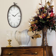 Alternate image Antiqued Oval Clock