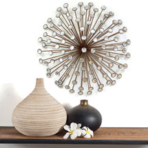 Alternate image for Bronze and Acrylic Burst Wall Décor