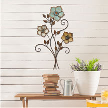 Alternate image for Tri-color Flower Wall Décor