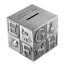 Alternate Image 1 for Personalized ABC Block Piggy Bank