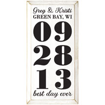 Alternate image Personalized "Best Day Ever" Wood Wall Art - Vertical