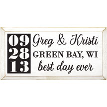 Alternate image for Personalized 'Best Day Ever' Wood Wall Art - Horizontal