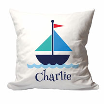 Personalized Sail Boat Pillow