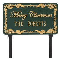 Alternate Image 1 for Personalized 'Merry Christmas' Lawn Plaque