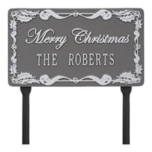 Alternate image for Personalized 'Merry Christmas' Lawn Plaque