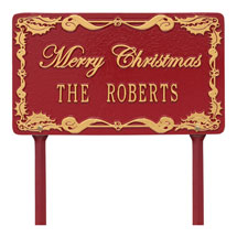 Alternate Image 5 for Personalized 'Merry Christmas' Lawn Plaque