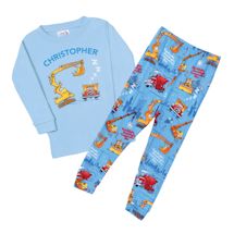 Alternate image for Personalized 'Goodnight, Goodnight, Construction Site' Children's Pajamas