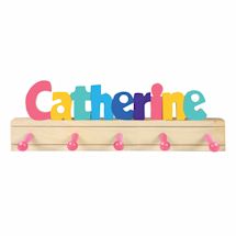 Alternate image for Personalized Children's Wooden Coat Rack - 7-12 Letters