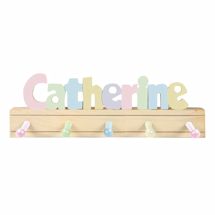 Alternate Image 2 for Personalized Children's Wooden Coat Rack - 7-12 Letters