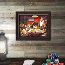 Alternate Image 1 for Personalized Framed 'Dogs Playing Poker' Print