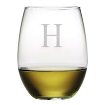 Alternate image for Personalized Initial Stemless Wine Glasses - Set of 4