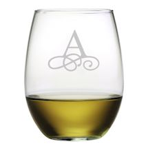 Alternate Image 4 for Personalized Initial Stemless Wine Glasses - Set of 4