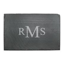 Alternate image for Personalized Monogram Slate Cheese Board