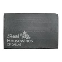 Alternate image for Personalized 'Real Housewines' Stemless Wine Glasses and Slate Cheese Board Set