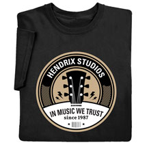 Product Image for Personalized 'Your Name' In Music We Trust T-Shirt or Sweatshirt