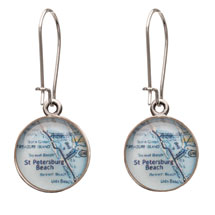 Product Image for Engraved Custom Map Earrings